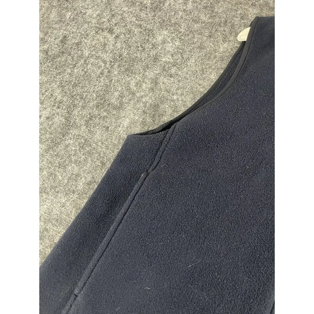 Woolrich Vest Mens Medium Blue Fleece Polartec Sleeveless Sweater Jacket N233
